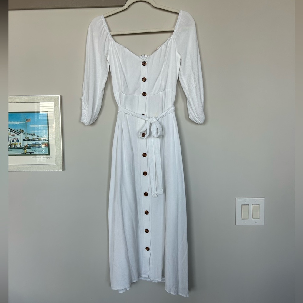 White Midi Dress
